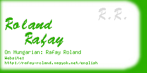 roland rafay business card